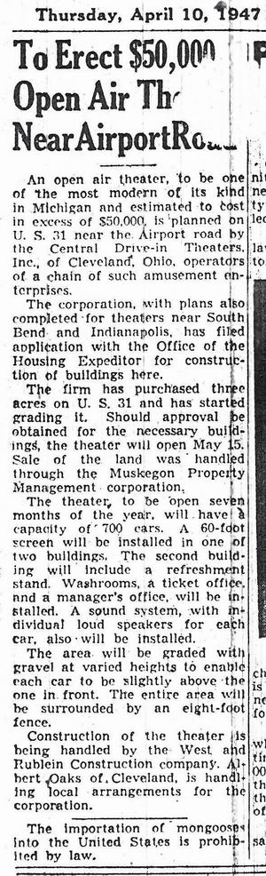 Auto Theatre - Chronicle 4-10-47 From Dan Goodman